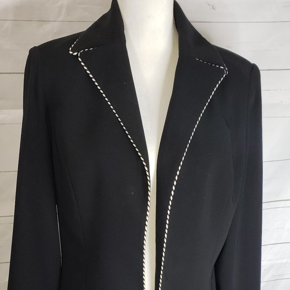 DRAMA Black White Blazer sz 10